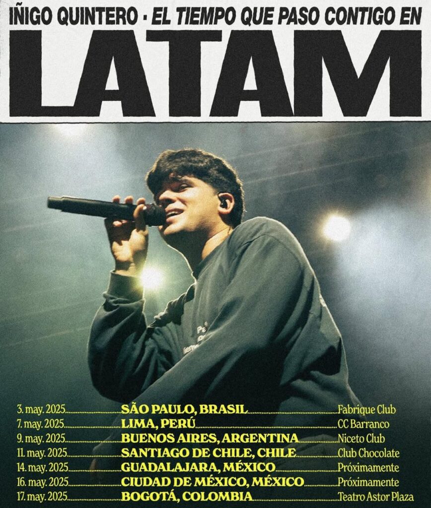 Iñigo Quintero fará única apresentação no Brasil em maio inigo-quintero-fara-unica-apresentacao-no-brasil-em-maio